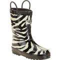 Forever Young Kids' Zebra Printed Tall Rain Boot