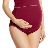 Cache Coeur Womens Illusion Maternity Over Belly Maxi Brief, S, Cassis