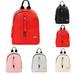 Fashion Women solid color Simple style Zipper PU Leather Backpack Travel backpack