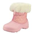 The Doll Maker Girl's Weather-Resistant Fur Lining Strap Zipper Winter Snow Boot (Little Kid/Big Kid) - TD194001D-1