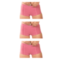 (L) Pink Stashitware Women's Deep Secret Pocket Underwear Boy Brief 3 Pack Pink