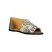 Women Top Stitched Dorsay Almond Open Toe Flat 18280