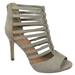 Delicious Women Stiletto High Heels Back Zipper Peep Toe Caged Cut Out Gladiator WENDA-S gray clay 8