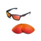 Walleva Fire Red Polarized Replacement Lenses for Oakley Jupiter Sunglasses