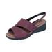 24 HOUR COMFORT Sally Women Extra Wide Width Open-Toe Slingback Buckle Open Back RED 10.5