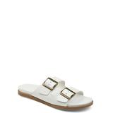 Brinley Co. Womens Dual Strap Buckle Detail Sandal