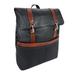 McKlein U Series, ELEMENT , Pebble Grain Calfskin Leather 17" Leather, Two-Tone, Flap-Over, Laptop & Tablet Backpack, Black (18472)