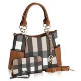 MKF Collection Lyrica Plaid Satchel Bag by Mia K.