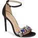 Lauren Lorraine Irma Strappy Crystal Embellished High Heel Open Toe Sandals (9.5)