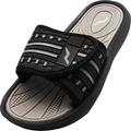 Norty Boy's Summer Comfort Casual Slide Flat Strap Shower Sandals Slip On Shoes 40346-13MUSLittleKid Black-Grey