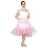 Pink Crinoline Slip - Elastic Waist Adult Plus XL - 50s Style Full Net Petticoat
