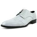 Bolano Men's Designer Cap Toe Formal Lace Up Oxford Dress Shoes White Size 8.5