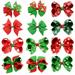 12 Pcs Fashion Baby Girls Grosgrain Ribbon Boutique 3" Hair Bows with Alligator Clips - Halloween Christmas Headdress Costume Accessories for Toddlers Teens Kids