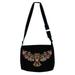 Ethnic Patterned Owl Print Design - Girls Black Laptop Shoulder Messenger Bag and Small Wire Accessories Case Set
