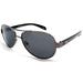 Unisex Polarized Retro Aviator Sunglasses - Nickel Plated Metal Frame - Metallic -