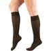 Women's Trouser Socks, Dress Style, Cable Pattern: 15-20 mmHg, Brown, Large