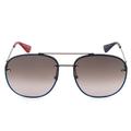 Gucci Brown Gradient Aviator Sunglasses GG0227S 002 62