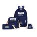 Teens School Backpack Set Canvas Girls School Bags, Bookbags Set of 4 (Umbrella, Dark Blue)