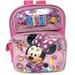 Small Backpack - Disney - Minnie Mouse - Minnie Bow Pink 12" New 009519