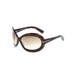 Tom Ford TF428 52F Edie - Dark Havana/Grandient Brown by Tom Ford for Women - 68-17-115 mm Sunglasses