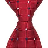 Matching Tie Guy 2644 R5 - 13.75 in. Zipper Necktie - Red With Squares, 4T-7