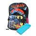 Dc Batman 16" Backpack Whak w/ Detachable Insulated Lunch Bag & Pencil Case Set