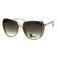 Womens Mod Oversize Designer Fashion Squared Butterfly Sunglasses Beige Brown