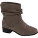 Soda Energy Women's Slouchy Pull On Low Block Heel Ankle Booties