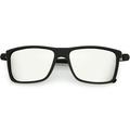 Men's Matte Square Sunglasses Slim Arms Polarized Lens 54mm (Black / Silver Mirror)