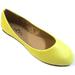 Shoes 18 Womens Ballerina Ballet Flat Shoes Solids & Leopards (11, Yellow PU 8600)