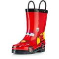 Disney Cars Kids Lightening Mcqueen Boy's Red Rubber Rain Boots - Size 12 Little kid