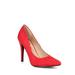 Fahrenheit Pointy Toe Women's High Heel Pumps in Red