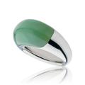 Women's Hyperbole Sterling Silver Green Fashion Ring