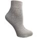 Womens Wholesale Cotton Quarter Ankle Sports Socks - Gray Sport Ankle Socks For Women - 9-11 - 12 Pack