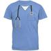 Halloween Doctor Scrubs Costume Carolina Blue Youth T-Shirt - Youth Medium