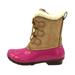 Duck Girls and Boys Lace Up Two Tone Combat Style Calf Rain Duck Boots