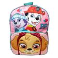 Girls Paw Patrol 16" Backpack Skye Everest Pup Heroes w/ Felt Puppy Ears Pink