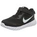 Nike Unisex-Kid's Revolution 5 Pre School Velcro Running Shoe, Black/White-Anthracite, 3Y Regular US Little Kid