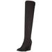 Calvin Klein Women's Catia Over the Knee Boot, Black Stretch Microsuede, 8.5 Medium US