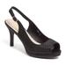 3 x 0.5 in. Heel & Platform-Glitter High Heel Sling Back Shoes, Black - Size 37