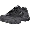 Skechers Men Cankton Athletic Steel Toe Work Sneaker, Black/Black, 9 M US