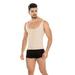 Faja Body Suit For Men Ultra-Flat, Undetectable Seams Firm Compression Vest Back Pain Relief Zip Front Closure Correct Y