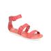 New Women Breckelles Joy-35 Leatherette Open Toe Buckle Minimal Gladiator Sandal