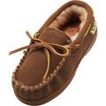 NORTY Little and Big Kids Boys Girls Unisex Suede Leather Moccasin Slip On Slippers - Runs 2 Sizes Small 40109-2MUSLittleKid Chestnut