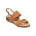 New Women Refresh Baha-03 Leatherette Open Toe Slingback Low Wedge Sandal