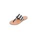 Soludos Women's Multi Band Thong Sandal Flat, Black, 8 B US