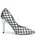 Hologram Silver Pointy Toe Slip-On High Heel Pumps Women's - 8.5