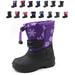 Skadoo Kids Purple Snowflake Snow Boots Toddler/Little Kid/Big Kid, Style 1317