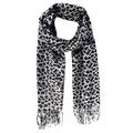 Peach Couture Animal Print Scarf Leopard Print Scarf Pashmina Scarf Grey Scarf Zebra Scarf Silver Scarf Sheer Scarf Summer Scarf Long Scarves Shawls Wrap Grey