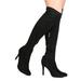 New Women DbDk Sofia-8 Faux Suede Over The Knee Pointy Toe Stiletto Boot